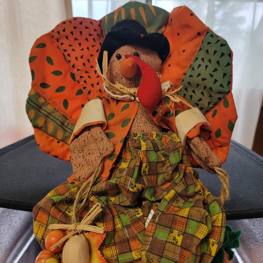 Thanksgiving Sitting Turkey Plush Stuffed...